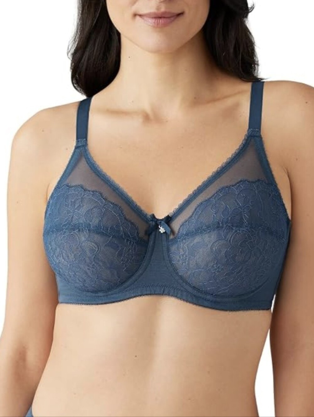 Wacoal Retro Chic Full-Figure Underwire Bra Cloud Blue (Style 855186) Size 36D
